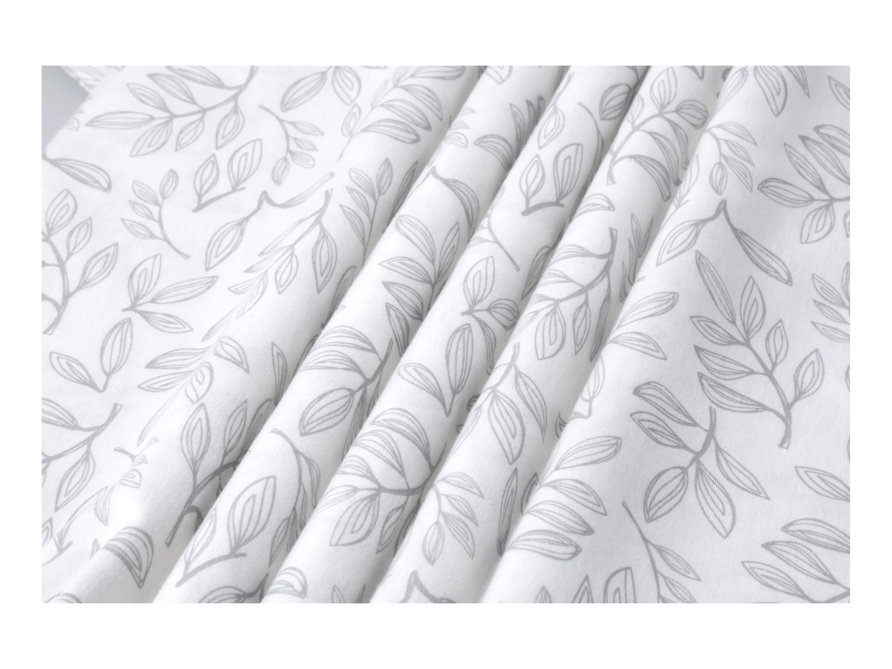 Thumbnail - LIVARNO home Feinbiber-Bettwäsche (Blätter/weiß/hellgrau)