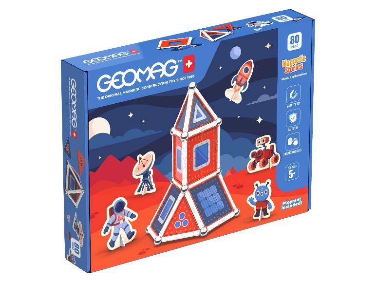 Magnetisches Konstruktionsspielzeug-Set mit 80 Teilen zur Mars-Erkundung, für Kinder ab 5 Jahren.
