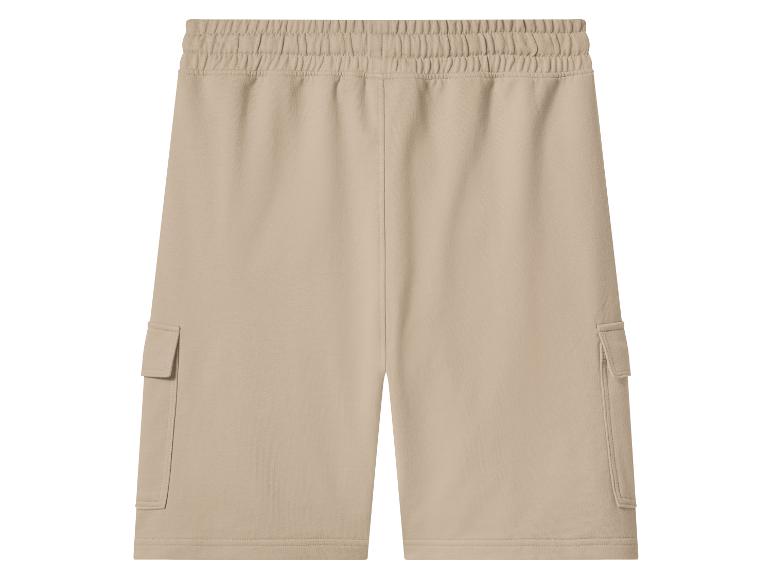 Beige Cargo-Shorts mit elastischem Bund