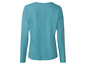 Ein hellblaues Langarmshirt mit Rundhalsausschnitt.