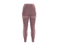 Dunkelrosa Sportleggings mit strukturierten Einsätzen und Logo am Bund.