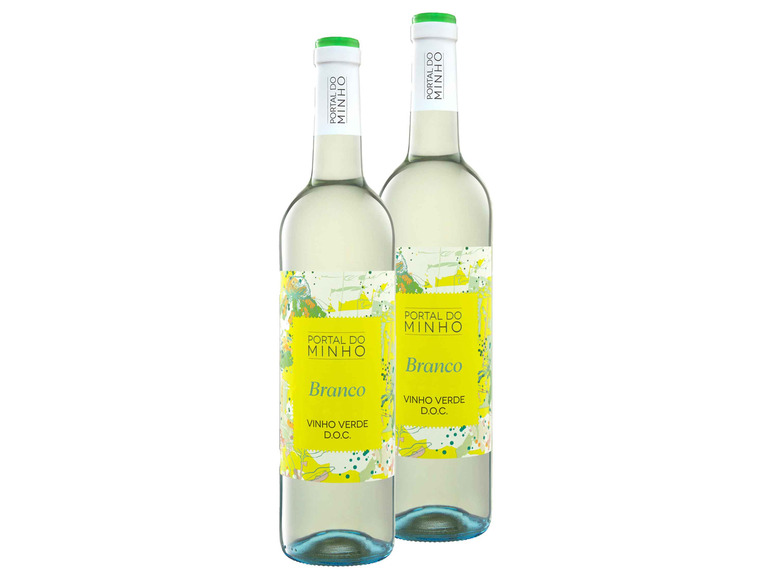 Gehe zu Vollbildansicht: 2er Weinpaket Portal do Minho Vinho Verde DOC halbtrocken, Weißwein - Bild 1