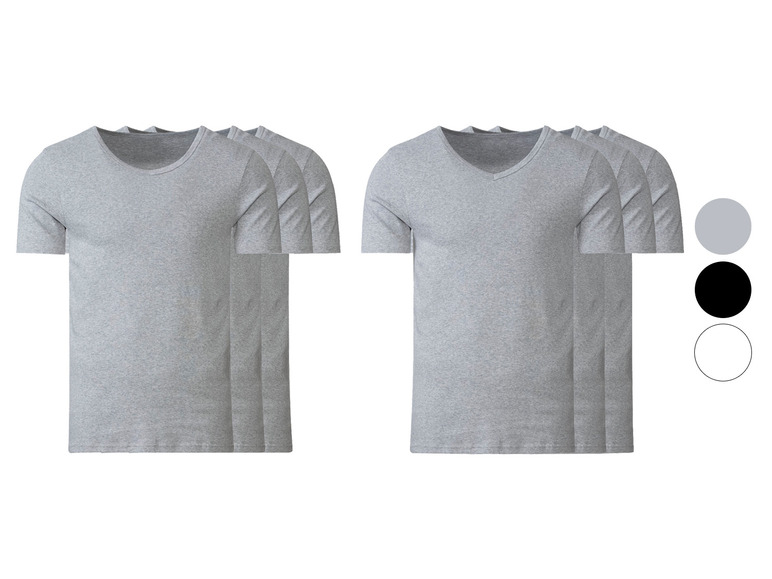 Gehe zu Vollbildansicht: LIVERGY Herren Feinripp-Unterhemden, 3 Stück, reine Baumwolle - Bild 1