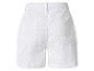 Weiße Damenshorts, Rückansicht