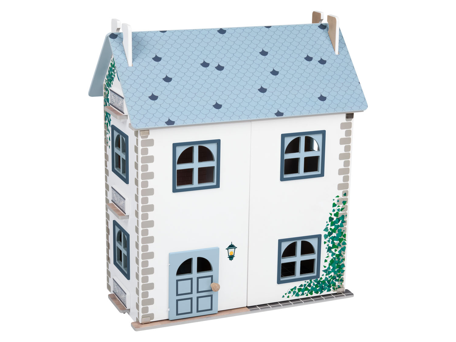 Playtive Holz Puppenhaus (Blau) | 04055332014740