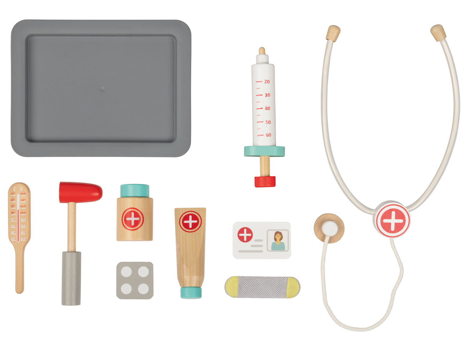 Playtive Holz Arztpraxis, mit Blutdruckmonitor und Was… | Holzspielzeuge