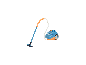 Blau-oranger Bluey Spielzeugstaubsauger von KLEIN.