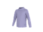 Hellviolettes Langarm-Rollkragenshirt mit zwei Sternen unten rechts.