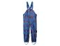 Blaue Kinder-Regenhose mit Spiderman-Aufdruck.