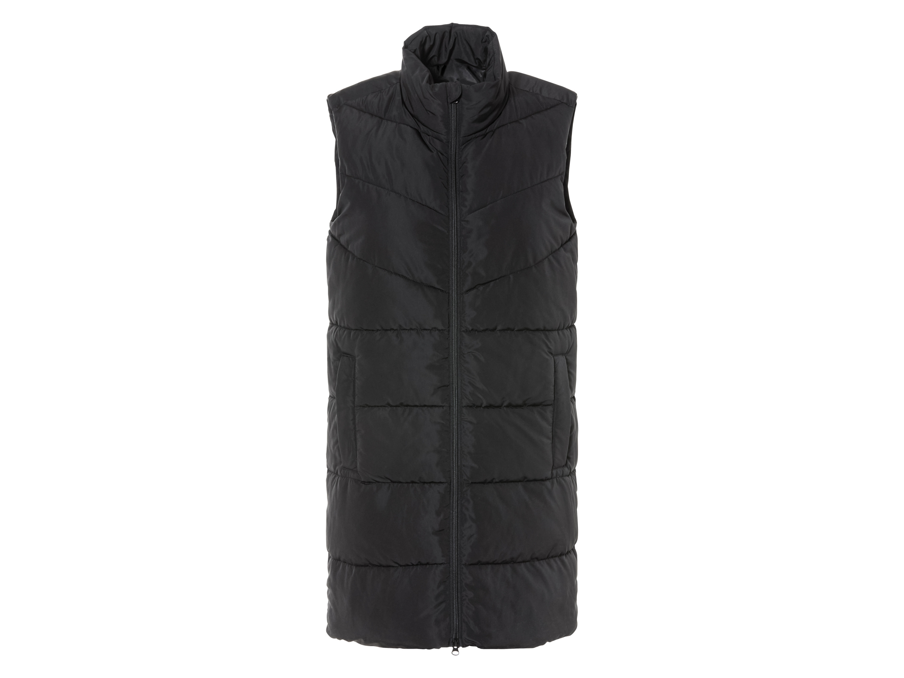 esmara® Damen Longweste (Schwarz, M (40/42))““ | seitliche Eingrifftaschen Schnitt: leger geschnitten Kragenform: mit hohem Stehkragen Material: Polyester recycelt Pflegehinweis: waschen bei max. 40 °C Pflegeleicht nicht bleichen nicht im Wäschetrockner trocknen bügeln bis 110 °C Stufe 1. Kein Bügeln mit Dampf nicht trockenreinigen Größe: XS 32/34 – L 44/46 Meine Lidl-Größe – so einfach gehts Einfach den Lidl-Größenrechner besuchen. Für deine Personengruppe und Produktgruppe die gemessenen Körpermaße eintragen und dann den Berechnen-Button betätigen. Schon wird dir deine Größe angezeigt. Oeko-Tex® Standard 100 Geprüft auf Schadstoffe Zertifizierungsnummer: Bego 104718 Testex Standard 100 by Oeko-Tex® ist die weltweit bekannteste, unabhängige Zertifizierung schadstoffgeprüfter Textil- und Lederprodukte aller Art – vom Garn und den Stoffen bis hin zum gebrauchsfertigen Artikel. Das Label bestätigt
