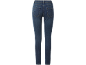 Dunkelblaue Damen-High-Waist-Jeans mit Taschen, Rückansicht.