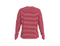 Rot-rosa gestreiftes Langarmshirt, Rückansicht.