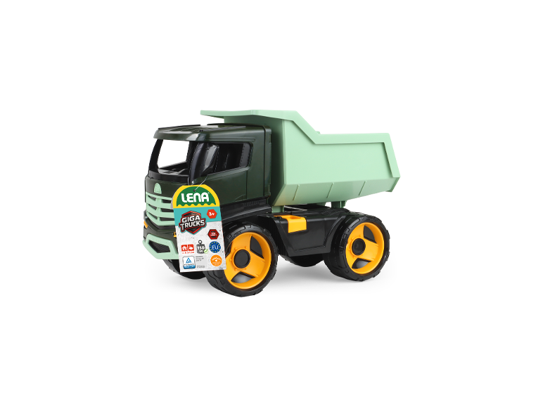 LENA GIGA TRUCKS Titan Spielzeug-Muldenkipper in Grün.