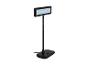 Schwarze LED-Schreibtischlampe mit flexiblem Arm und rechteckigem Lampenkopf