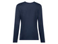 Dunkelblauer Langarmshirt mit Rundhalsausschnitt.