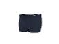 Dunkelblaue Herren-Baumwoll-Boxershorts mit weißem Gummibund.