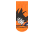 Orangene Socken mit Goku aus Dragonball.