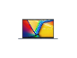 Geöffnetes blaues ASUS Vivobook X1704VA Notebook von vorne.