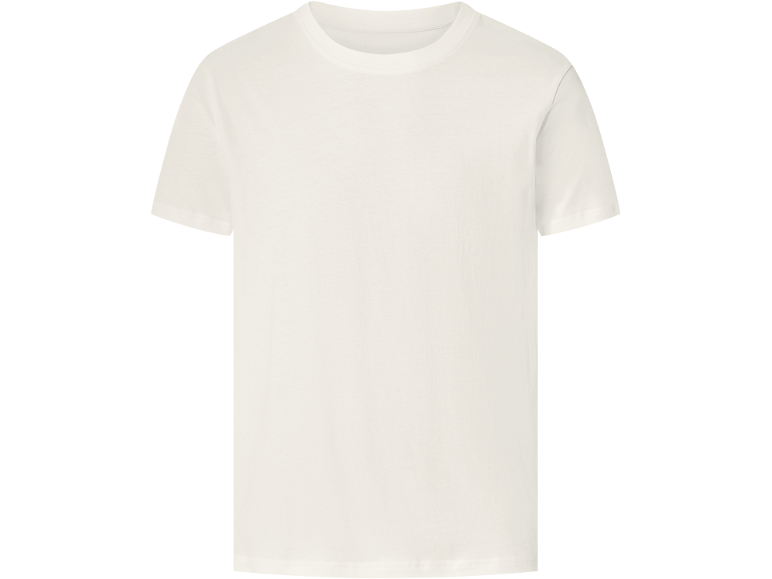Einfaches cremefarbenes Kurzarm-T-Shirt