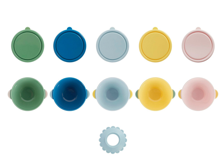 Gehe zu Vollbildansicht: Badabulle Bowls / Schalen- und Löffelset »Funcolor«, stapelbar - Bild 7