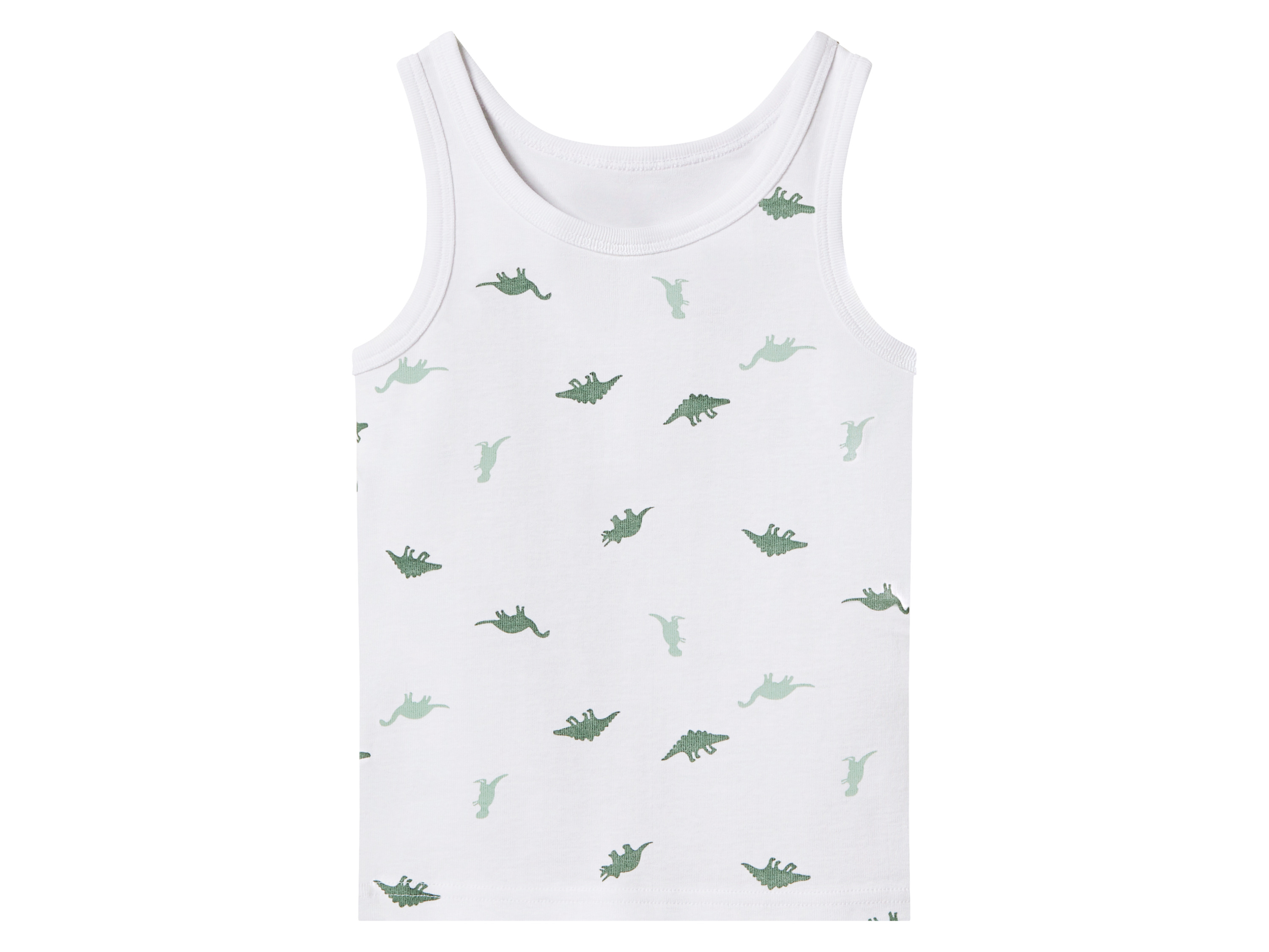 Thumbnail - lupilu® Kleinkinder Jungen Unterhemd, 5 Stück (Grün/Weiß, 122/128)