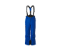 Blaue Skihose mit schwarzen Hosenträgern, ideal für Wintersport.