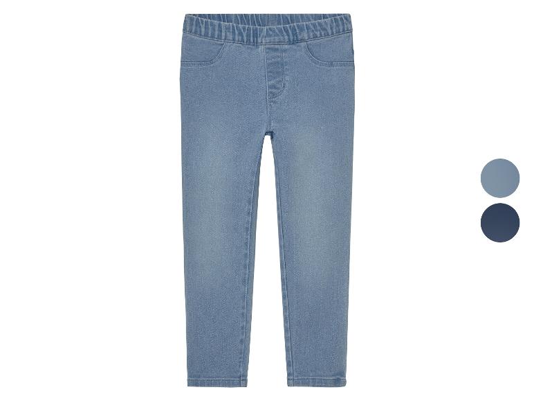 Hellblaue Jeansleggings für Mädchen.