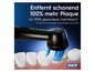 Eine Oral-B elektrische Zahnbürste entfernt 100% mehr Plaque als eine Handzahnbürste.