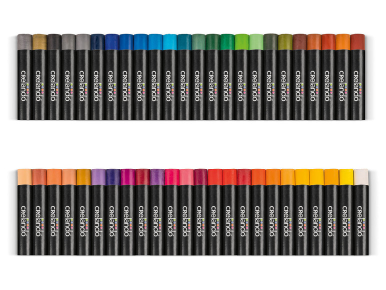 Eine Auswahl an Buntstiften von Crelando.