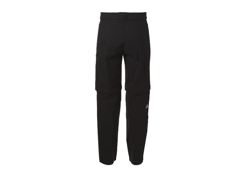 Schwarze Herren-Zip-Off-Hose, Rückansicht