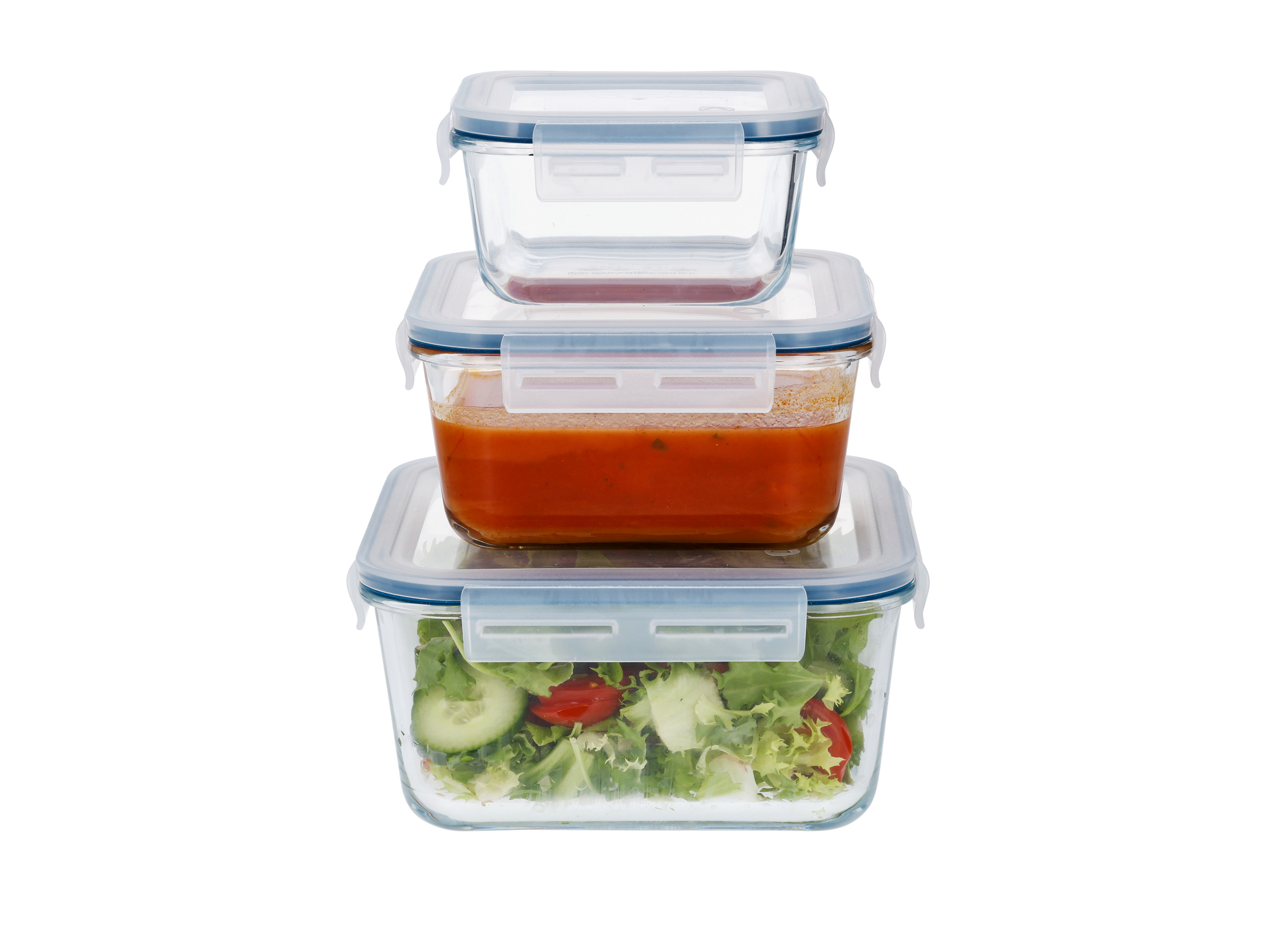 Thumbnail - SILVERCREST® Frischhaltedosen-Sets glas (quadratisch 3er-Set)