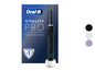 Eine schwarze Oral-B Vitality Pro elektrische Zahnbürste mit verschiedenen Farboptionen.