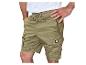 Herren-Cargoshorts in Beige mit Kordelzug und Seitentaschen