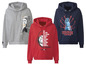 Hoodies mit Motiven von The Witcher, La Casa de Papel und Stranger Things.