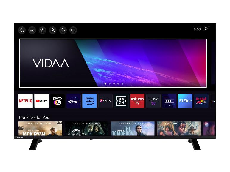 Smart-TV mit Streaming-Apps und Filmempfehlungen.