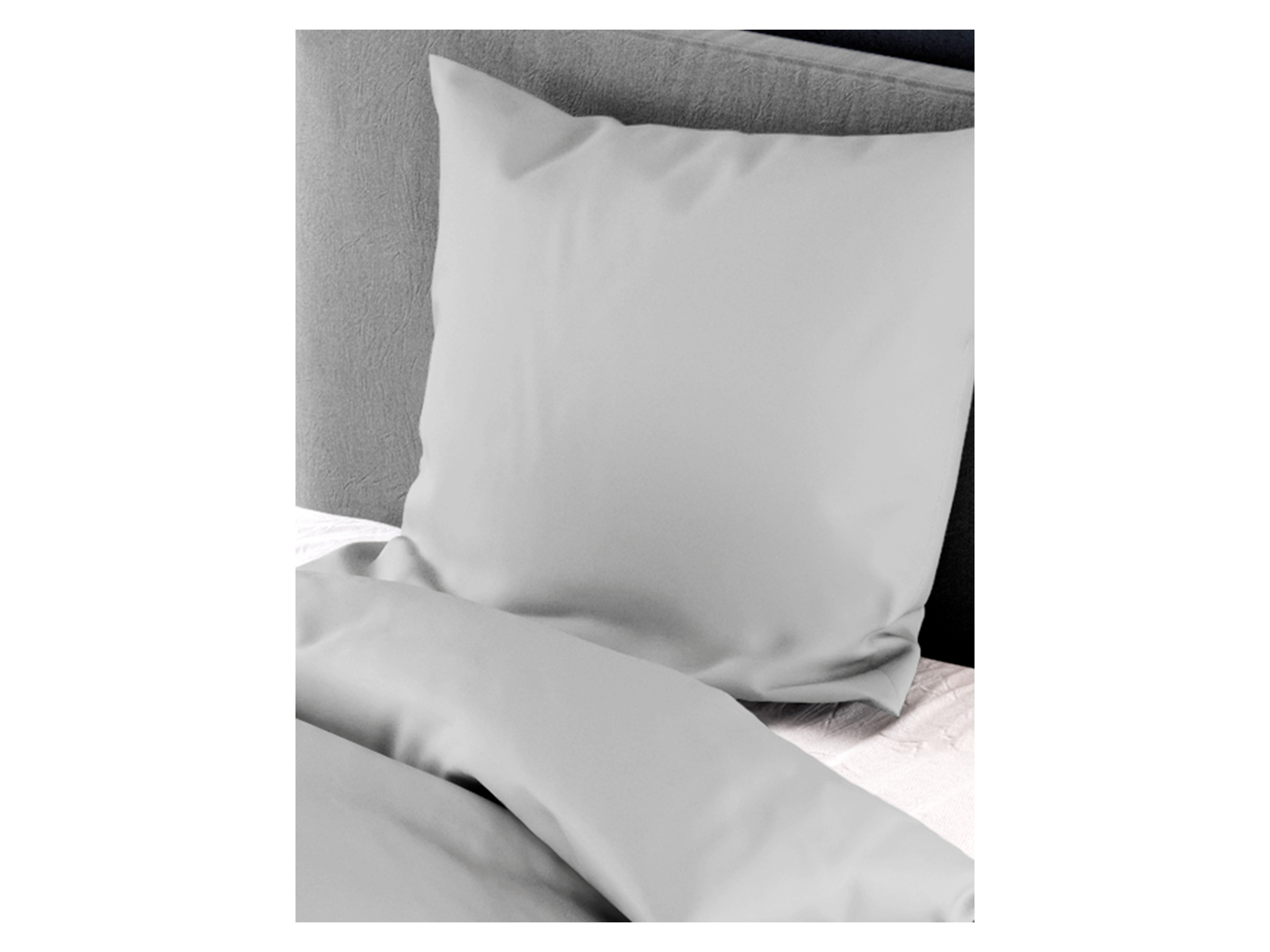 Thumbnail - Bierbaum Mako-Satin Bettwäsche Set 3899 (240 x 220/ 80 x 80 cm, 11 silber)""