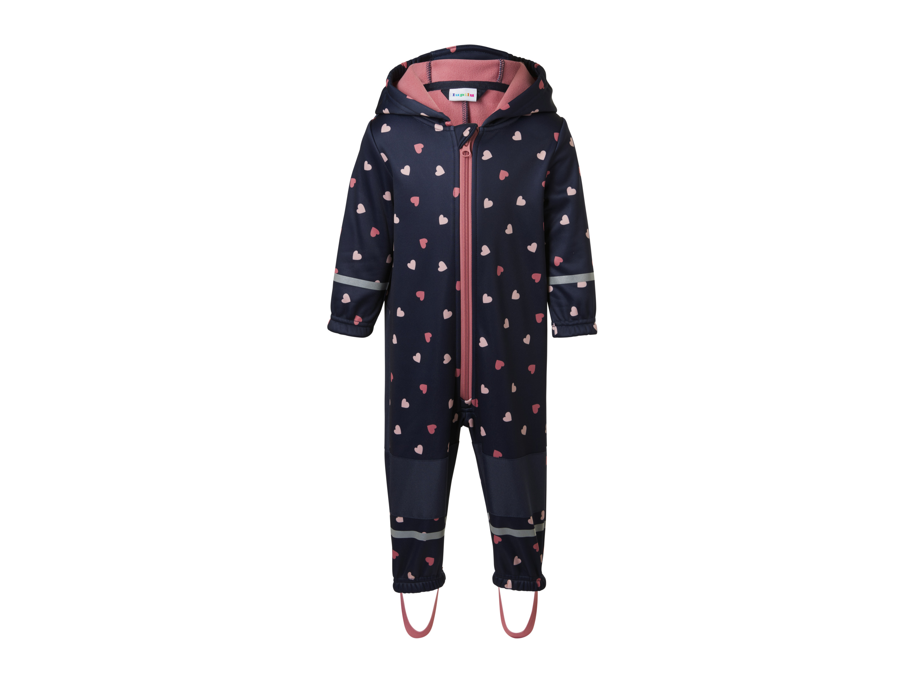 LUPILU® Baby Kleinkinder Matsch- und Buddel-Overall Softshell, gefüttert (Navy, 74/80)