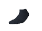 Schwarze Socke auf weißem Hintergrund.