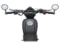 PRIKE PXS 125 Scrambler Motorrad, Ansicht von oben auf Lenker, Tacho und Tank