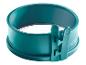Eine teal farbige Springform mit einem herausnehmbaren Boden