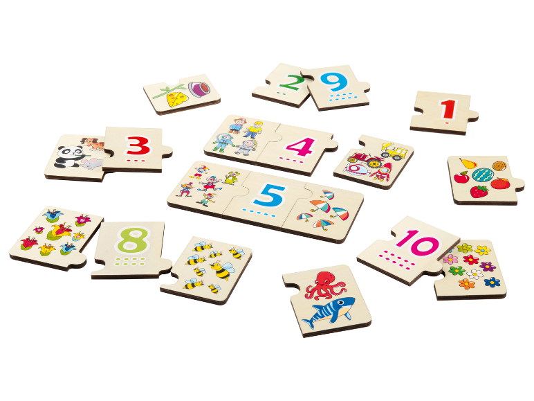 Rechen-Steckspiel / Buchstaben-Steckspiel / Uhren-Puzzle / Zahlen-Puzzle / Körper-Puzzle