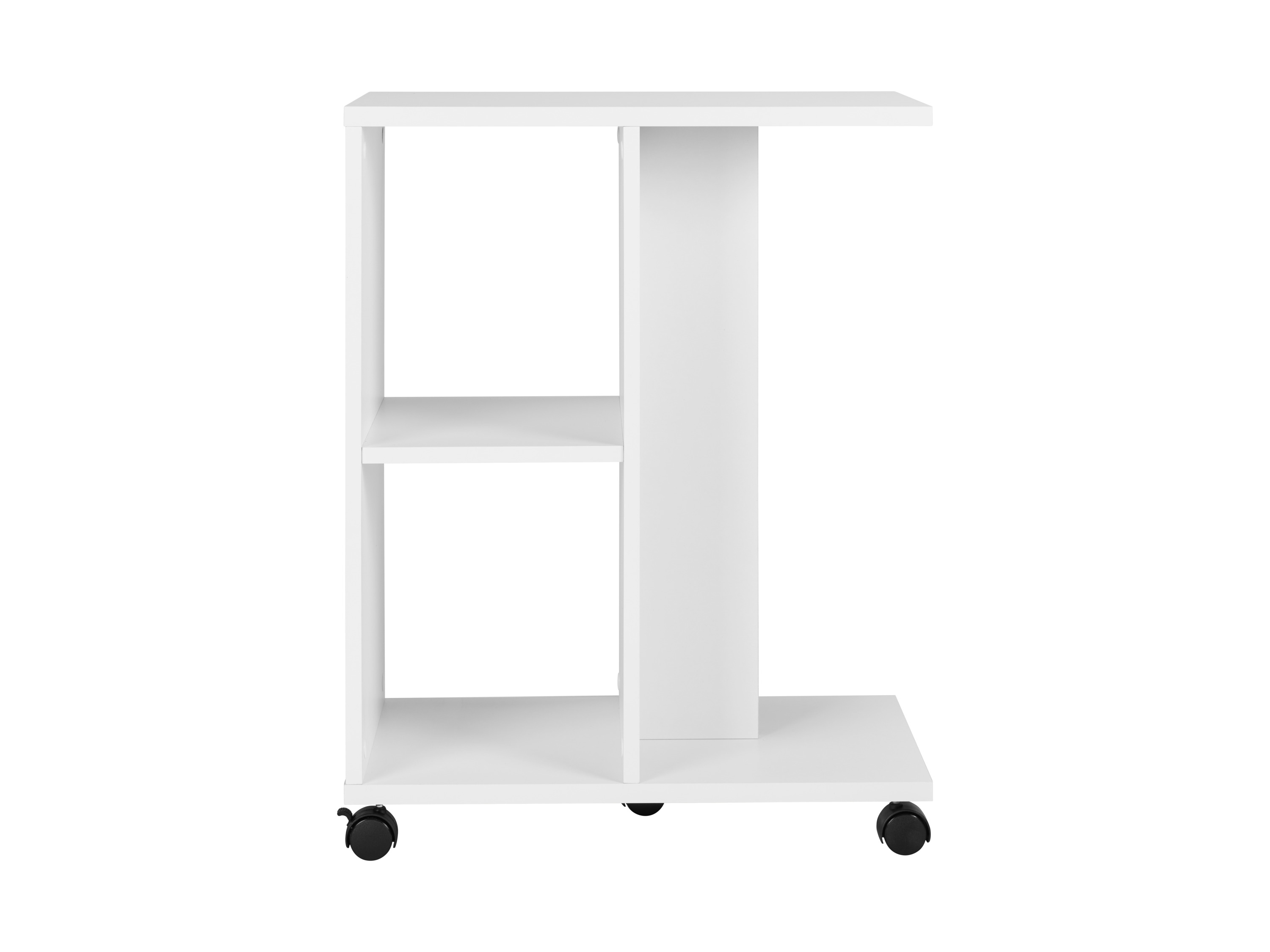 Thumbnail - LIVARNO home Beistelltisch in C-Form auf Rollen weiß