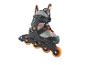 Schwarz-orange Crivit Inlineskates mit orangefarbenen Rollen.