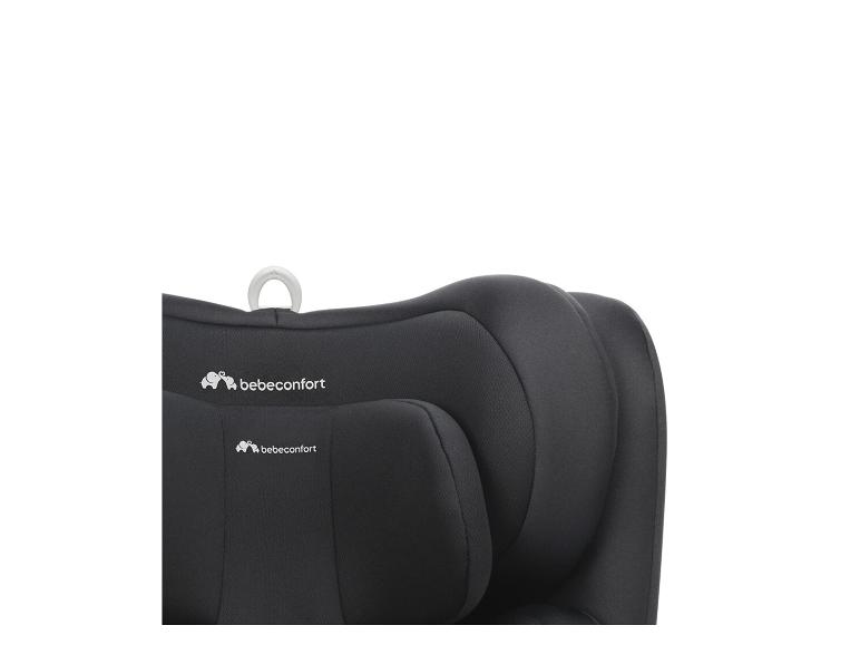 Dunkelgrauer Kindersitz mit Kopfstütze und Reduziereinlage