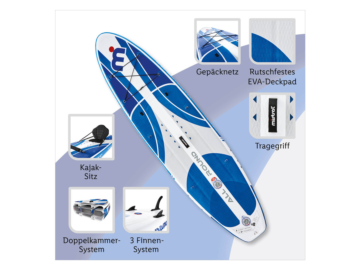 Mistral SUP »Allround mit Doppelkammer-System 10\'6\'\'«