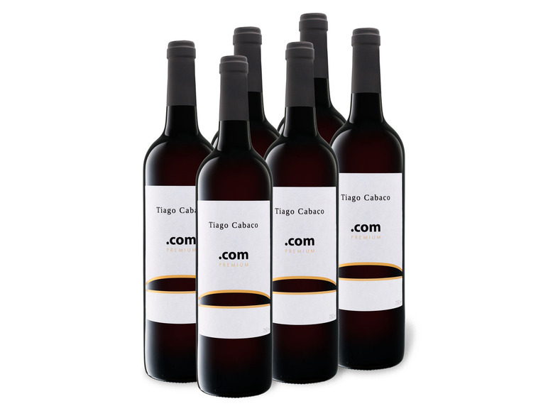 Gehe zu Vollbildansicht: 6 x 0,75-l-Flasche Weinpaket Tiago Cabaço .com Premium Vinho Regional Alentejo, Rotwein - Bild 1