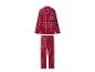 Rotes kariertes Pyjama-Set mit Langarmshirt und Hose