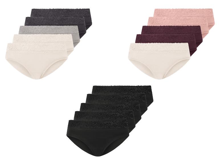 Sets Damenunterhosen in verschiedenen Farben: Beige, Grau, Schwarz, Rosa und Bordeaux.