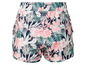 Kurze Hose mit tropischem Muster