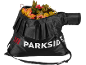 Parkside Laubsammelsack gefüllt mit bunten Herbstblättern.